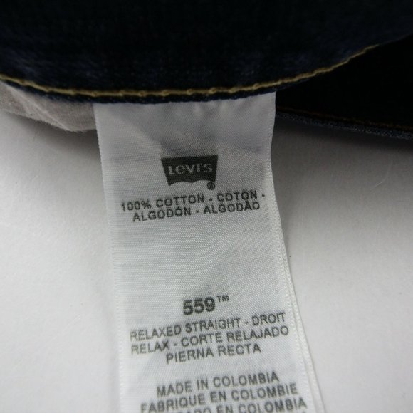 Levi's Mens 559 Relazed Straight Leg Jeans Medium Wash Denim Cotton Size 42x30 - Picture 9 of 10